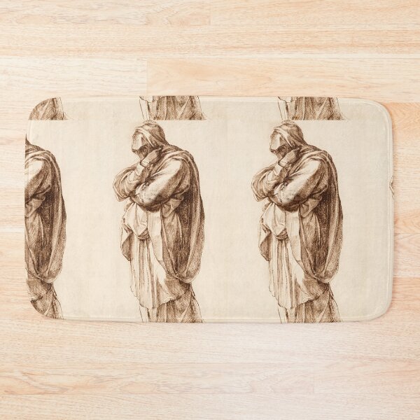 Item preview, Hooded Mourning Figure Draped Sepia Study designed and sold by artofuniverse.