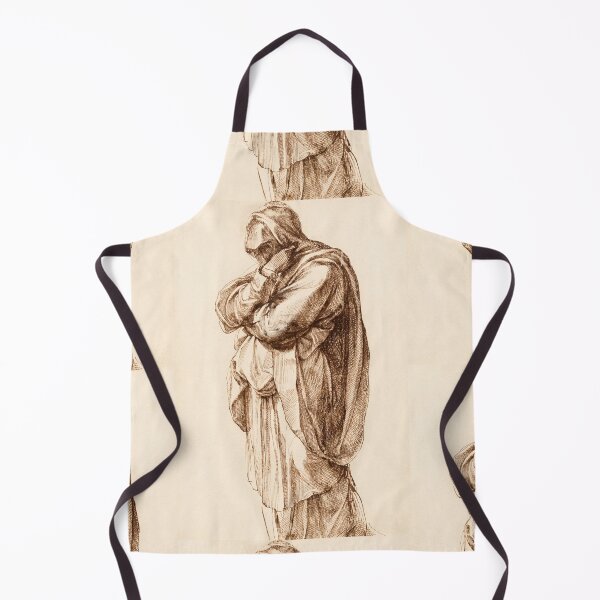 Item preview, Hooded Mourning Figure Draped Sepia Study designed and sold by artofuniverse.