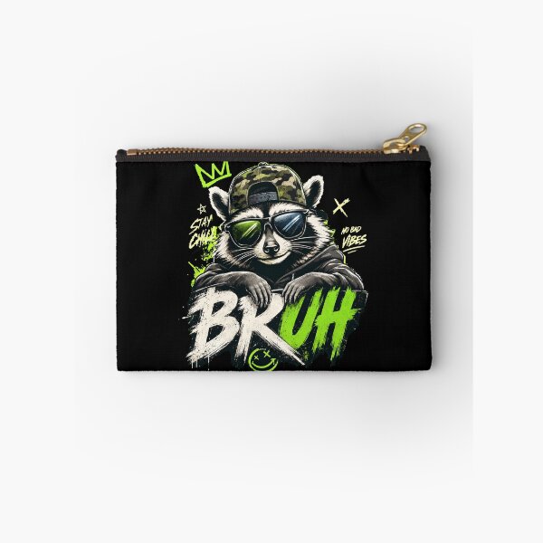 Item preview, Bruh Stay Chill Cool Raccoon in Sunglasses and Camo Hat designed and sold by Vermanartist.
