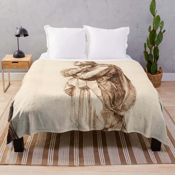 Item preview, Hooded Mourning Figure Draped Sepia Study designed and sold by artofuniverse.