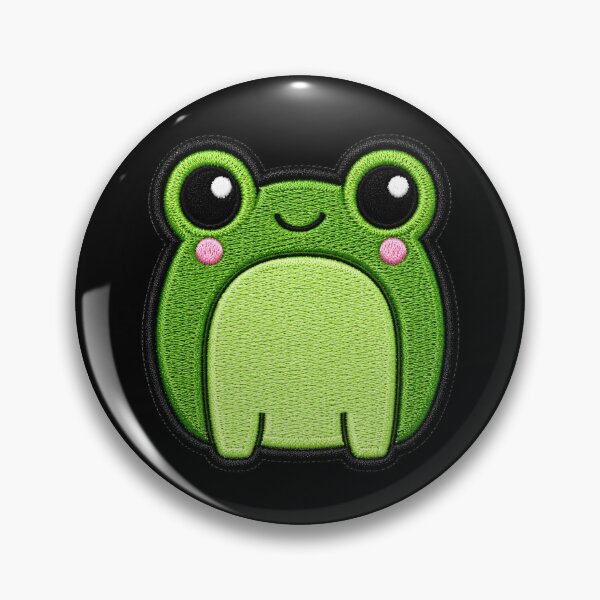 Item preview, Kawaii Green Frog Embroidery Patch Illustration designed and sold by ColorSplash123.
