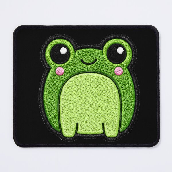 Item preview, Kawaii Green Frog Embroidery Patch Illustration designed and sold by ColorSplash123.