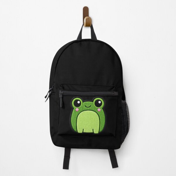 Item preview, Kawaii Green Frog Embroidery Patch Illustration designed and sold by ColorSplash123.