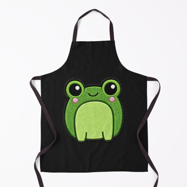 Item preview, Kawaii Green Frog Embroidery Patch Illustration designed and sold by ColorSplash123.