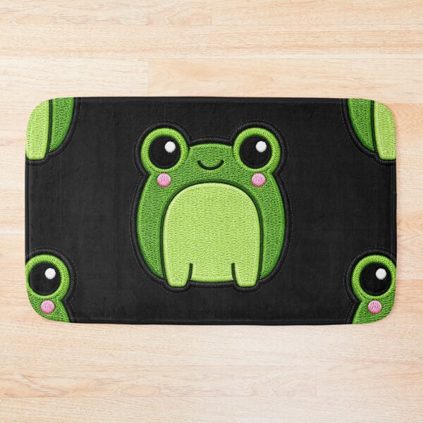 Item preview, Kawaii Green Frog Embroidery Patch Illustration designed and sold by ColorSplash123.