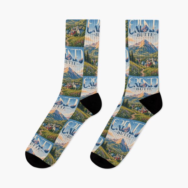 Item preview, Crested Butte Colorado Mountain Valley and Wildflower Landscape designed and sold by StampMyPassport.