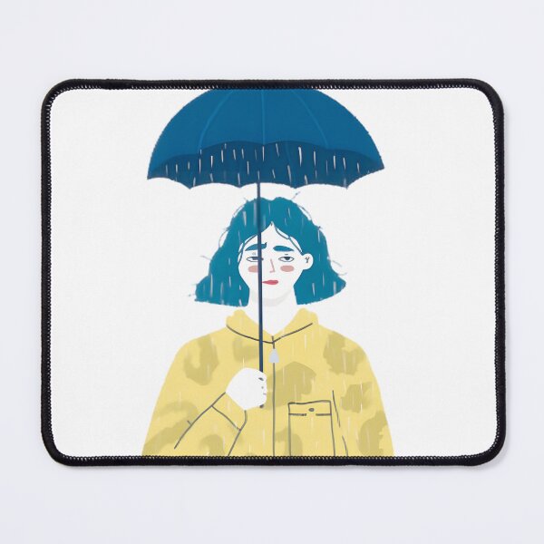 Item preview, Pessimist Girl Holding An Umbrella designed and sold by RicoTurcotte.