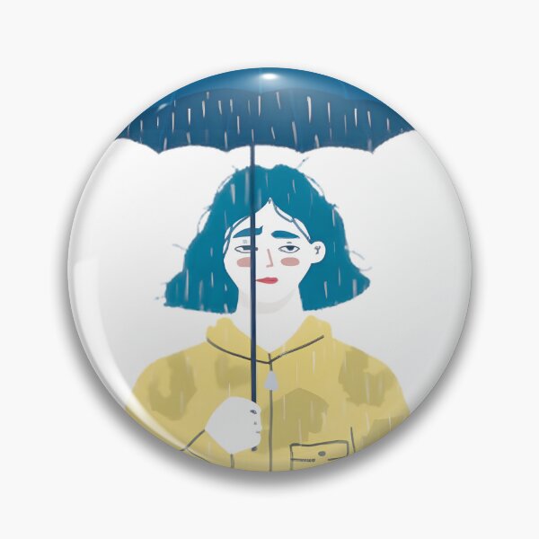 Item preview, Pessimist Girl Holding An Umbrella designed and sold by RicoTurcotte.