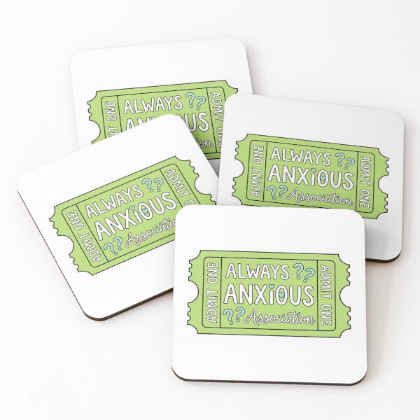 Item preview, Always Anxious Association Funny Ticket Stub Anxiety Quote designed and sold by raedattia.