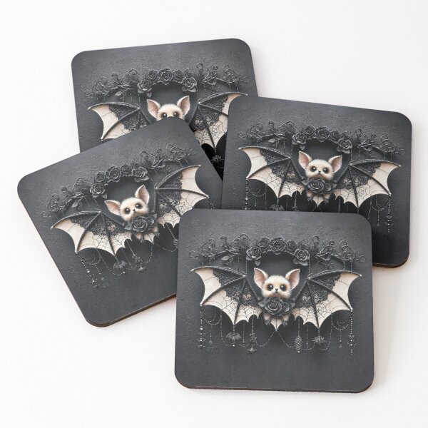 Item preview, Cute Bat with Black Roses designed and sold by JacquiTaylorArt.