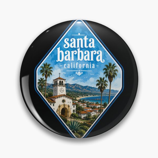 Item preview, Santa Barbara California USA Watercolor designed and sold by TomFrontierArt.
