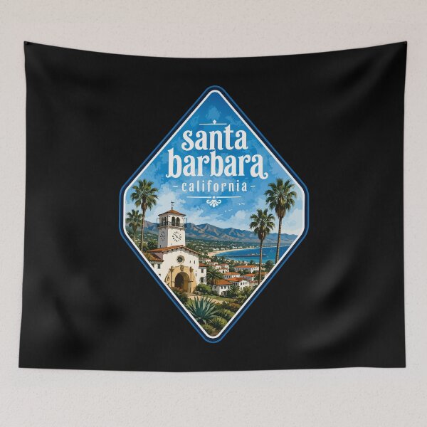 Item preview, Santa Barbara California USA Watercolor designed and sold by TomFrontierArt.