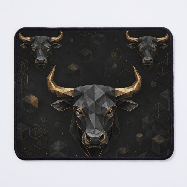 Item preview, Dark Geometric Bull - Crystal Mosaic Art designed and sold by PrintGo26.