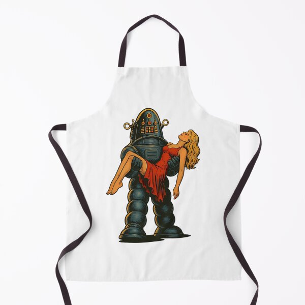 Item preview, Robot Carrying Woman Illustration Poster designed and sold by TshirtsDistrict.