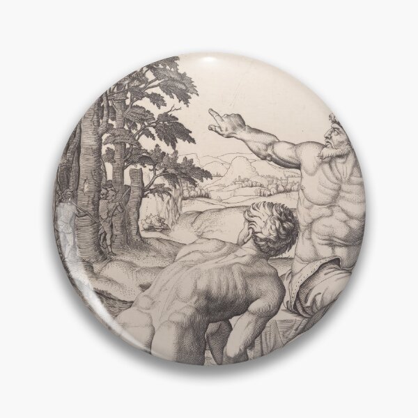 Item preview, Three Nude Male Figures in Landscape designed and sold by artofuniverse.
