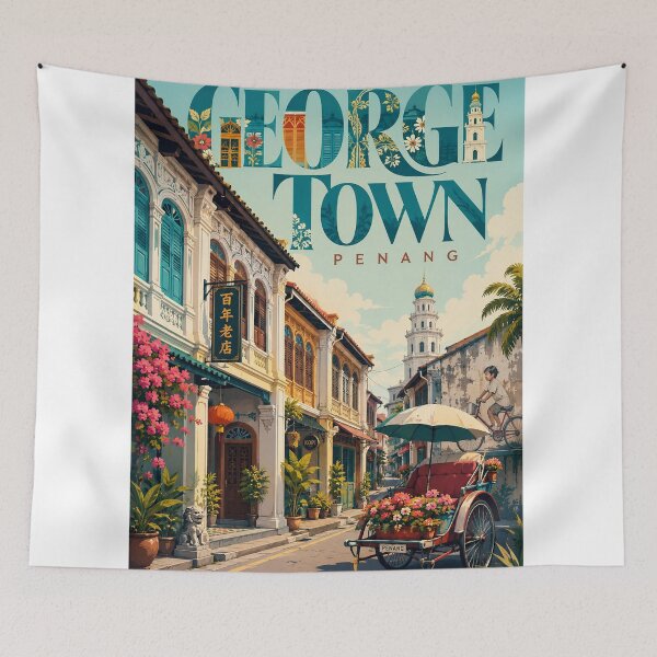Item preview, George Town Penang Heritage Streets and Colonial Architecture designed and sold by StampMyPassport.