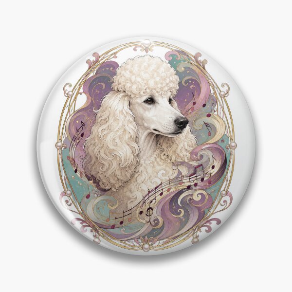 Item preview, Elegant Musical Poodle in Pastel Art Nouveau designed and sold by Kolibra.