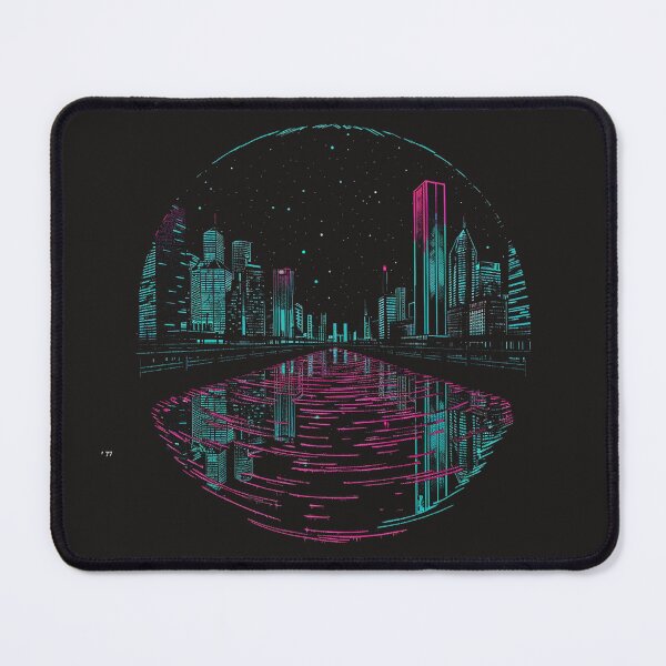 Item preview, puddle holding the neon sky designed and sold by RetroWaveArtCo.