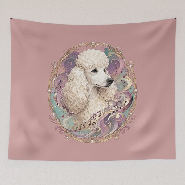 Item preview, Elegant Musical Poodle in Pastel Art Nouveau designed and sold by Kolibra.