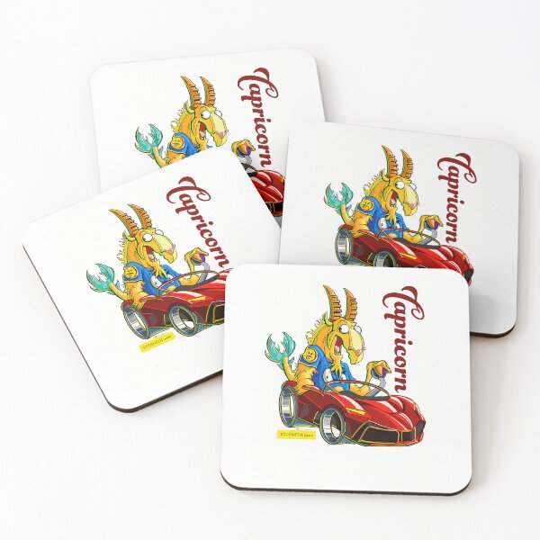Item preview, Capricorn Zodiac Sign Sports Car Cartoon designed and sold by GLIDL.