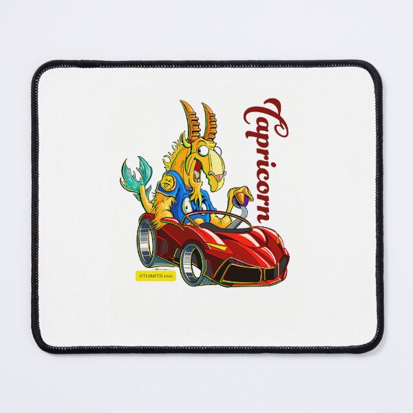 Item preview, Capricorn Zodiac Sign Sports Car Cartoon designed and sold by GLIDL.