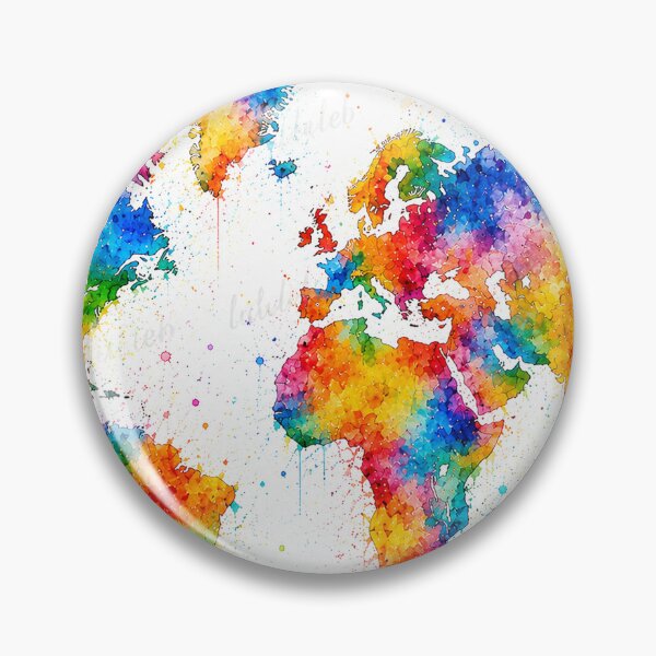 Item preview, Color Splash World Map designed and sold by LuluLeb.