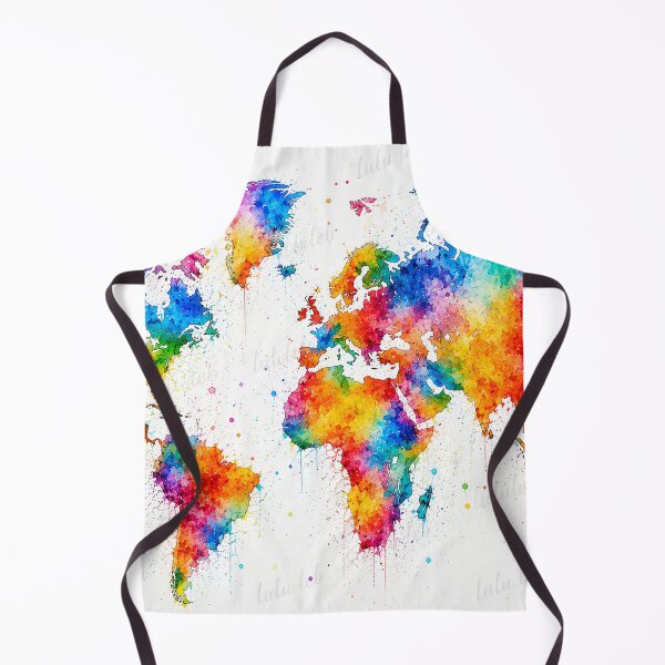 Item preview, Color Splash World Map designed and sold by LuluLeb.