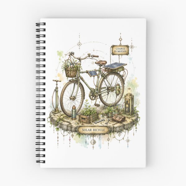 Item preview, Solarpunk Bicycle Dynamo - Charge in Motion designed and sold by Shadow Sprite Art.