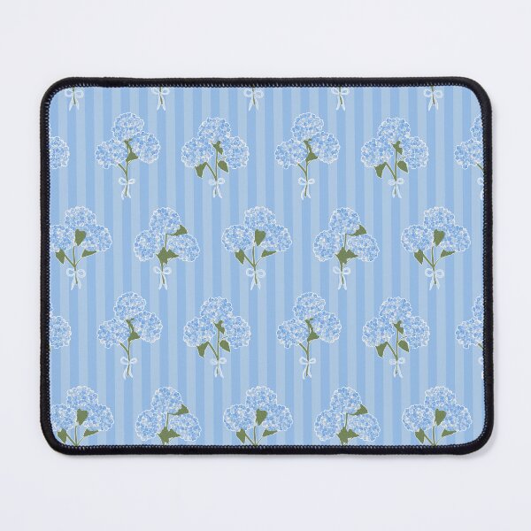 Item preview, Hydrangea Bunches - Bloom and Bow - light blue stripes designed and sold by Stephanie Fiona Design.