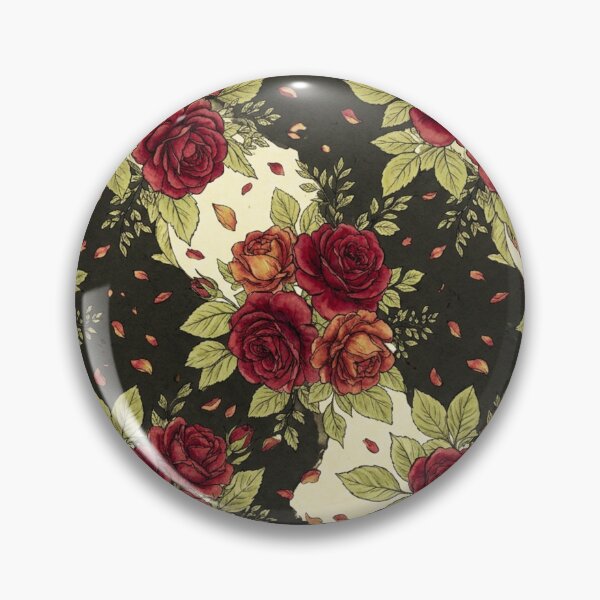 Item preview, Dark Red Rose Pattern – Gothic Romantic Floral Botanical Art Print – Moody Rose Decor designed and sold by @SHINTOSARTSTORE.