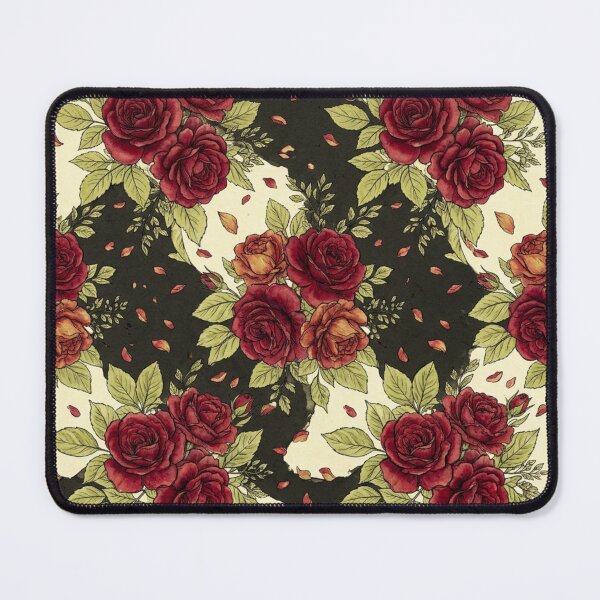 Item preview, Dark Red Rose Pattern – Gothic Romantic Floral Botanical Art Print – Moody Rose Decor designed and sold by @SHINTOSARTSTORE.