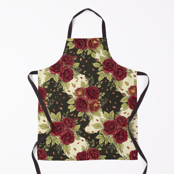 Item preview, Dark Red Rose Pattern – Gothic Romantic Floral Botanical Art Print – Moody Rose Decor designed and sold by @SHINTOSARTSTORE.