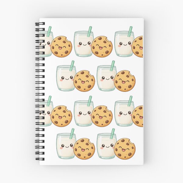Item preview, Kawaii Milk and Cookies Seamless Pattern – Cute Food Design designed and sold by lunadesignsmoon.