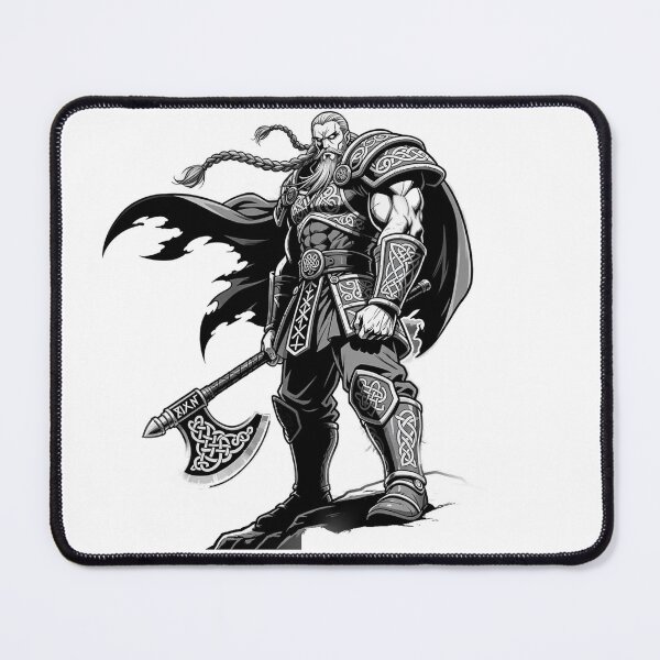 Item preview, Viking Warrior with Battle Axe - Norse Nordic Art designed and sold by VelnoraDigital.