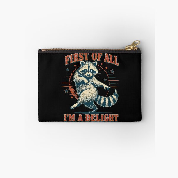 Item preview, First Of All I Am A Delight Funny Retro Dancing Raccoon designed and sold by Vermanartist.