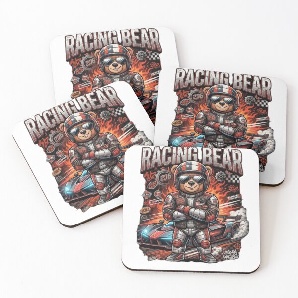 Item preview, Racing Bear – Vintage Motorsport Animal Streetwear T-Shirt designed and sold by Fit On.