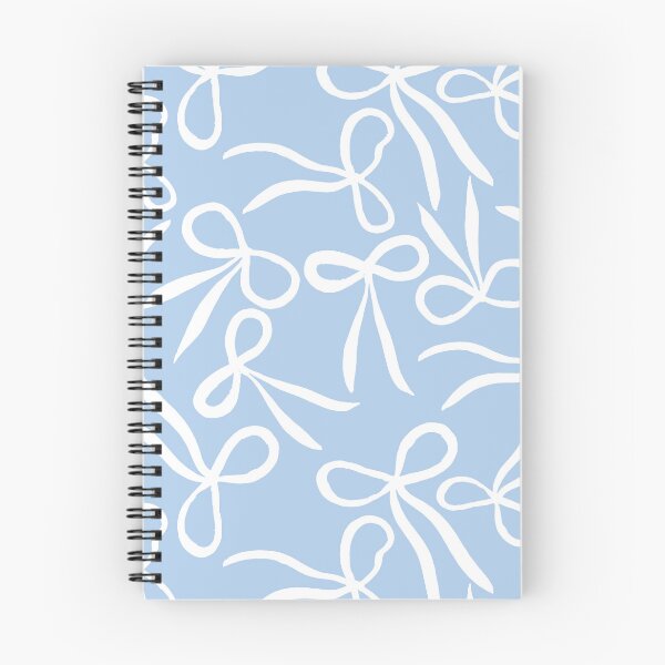 Artikelvorschau, geworfene Schleifen - Bloom and Bow - weiß blau entworfen und verkauft von Stephanie Fiona Design.
