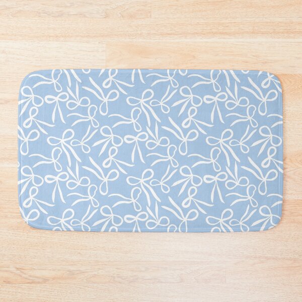 Item preview, tossed bows - Bloom and Bow - white blue designed and sold by Stephanie Fiona Design.