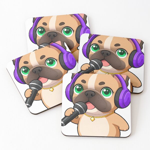 Item preview, Cute French Bulldog Rapper with Microphone designed and sold by pumsquare.