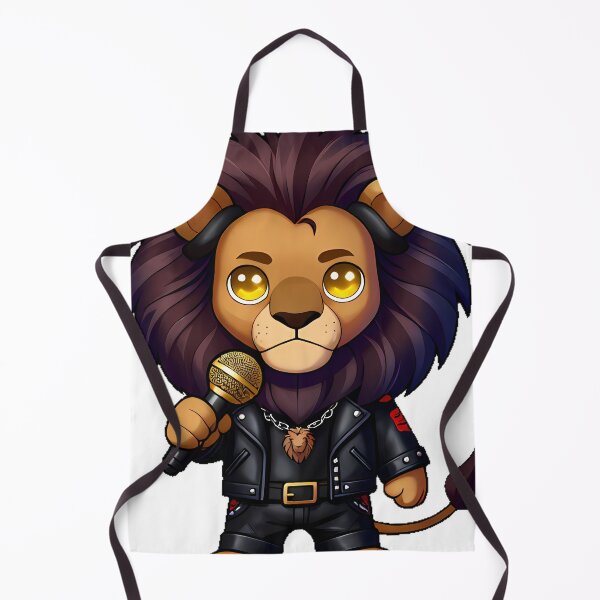 Item preview, Gothic Lion Rockstar with Gold Microphone designed and sold by IllumeInk.