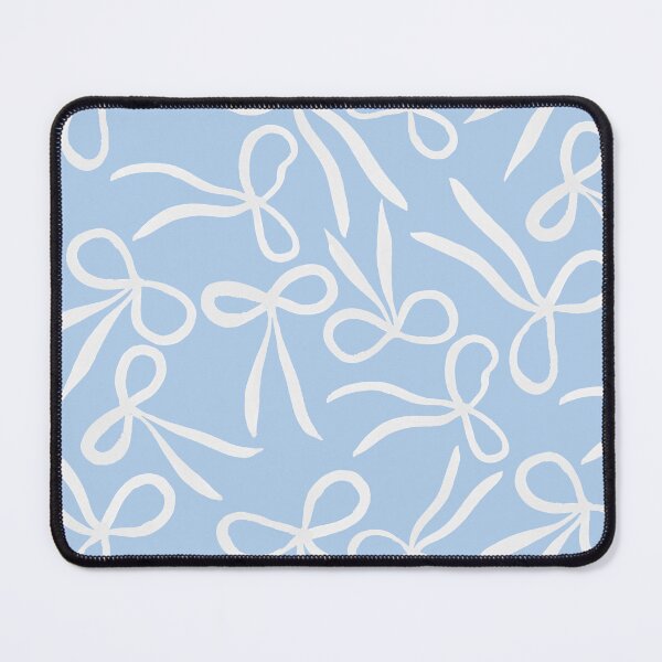 Item preview, tossed bows - Bloom and Bow - grey blue designed and sold by Stephanie Fiona Design.