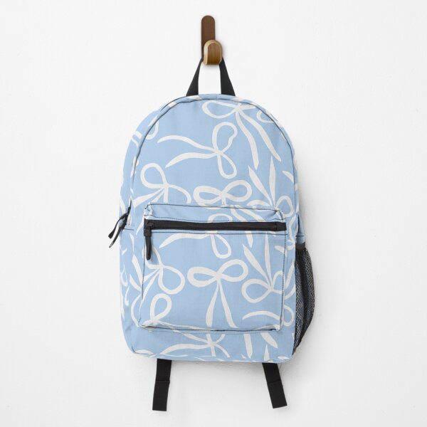 Item preview, tossed bows - Bloom and Bow - grey blue designed and sold by Stephanie Fiona Design.
