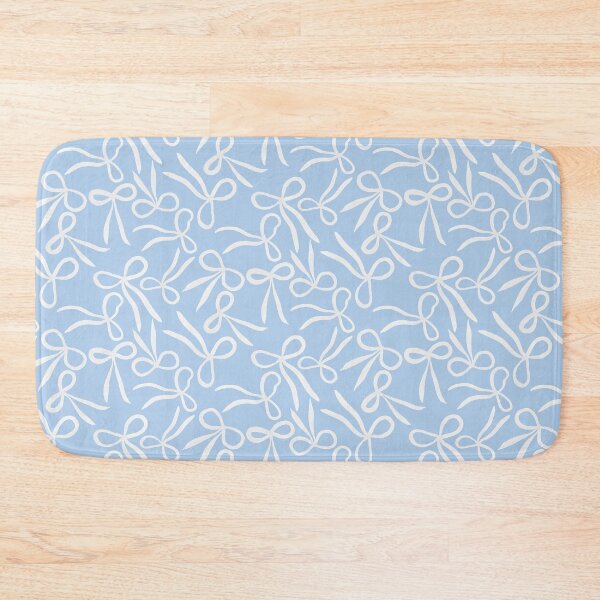 Item preview, tossed bows - Bloom and Bow - grey blue designed and sold by Stephanie Fiona Design.