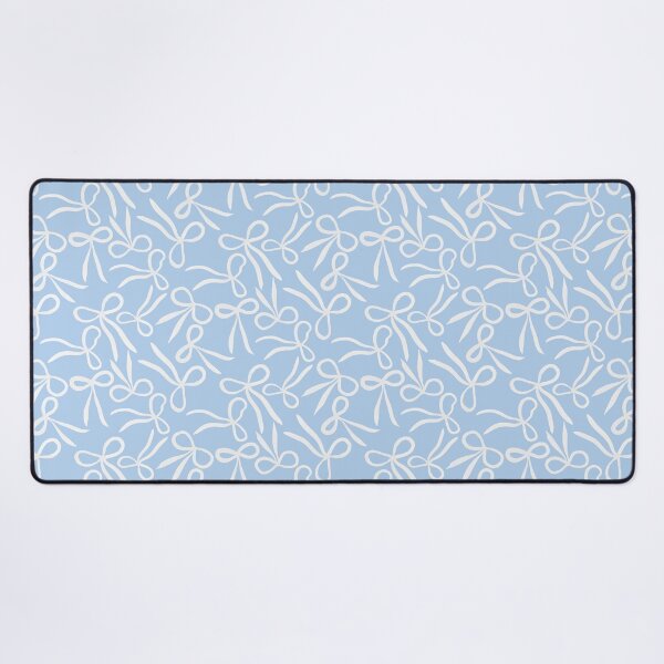 Item preview, tossed bows - Bloom and Bow - grey blue designed and sold by Stephanie Fiona Design.
