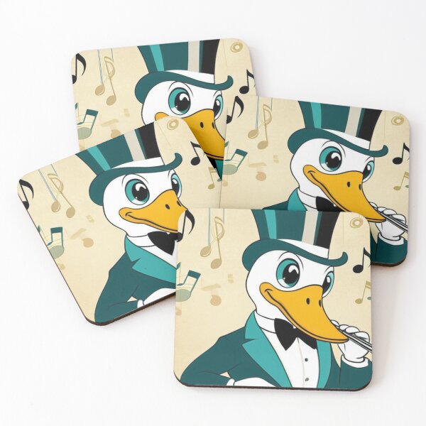 Item preview, Illustration - Stylized Duck Character, Evocation of Classic Cartoon designed and sold by World-Pets.