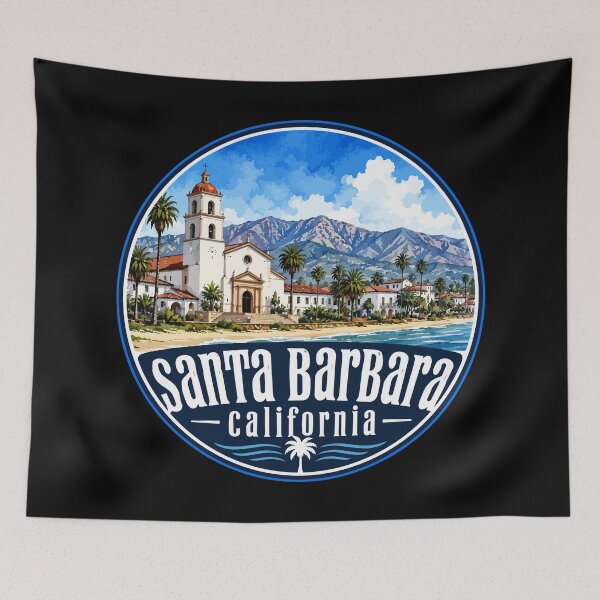 Item preview, Santa Barbara California Coast Watercolor designed and sold by TomFrontierArt.