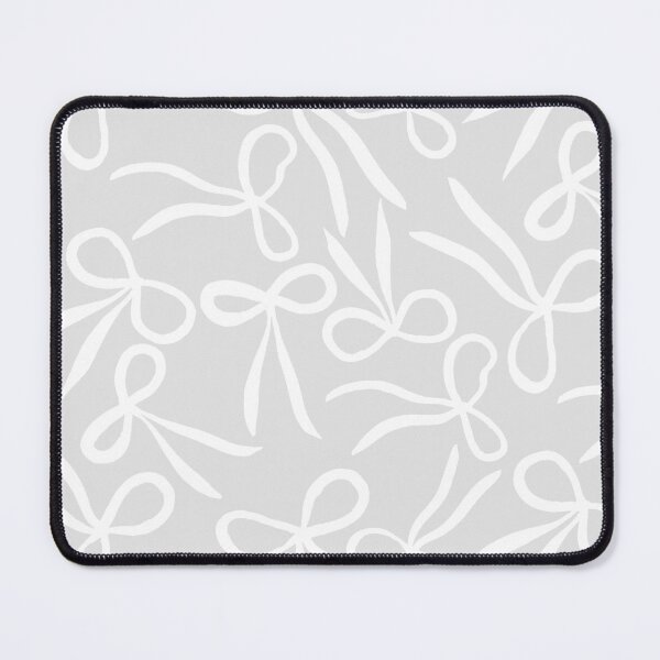 Item preview, tossed bows - Bloom and Bow - grey white designed and sold by Stephanie Fiona Design.