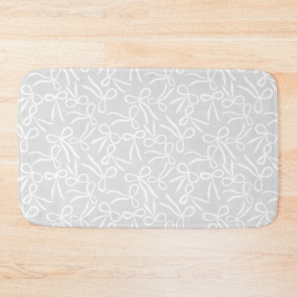 Item preview, tossed bows - Bloom and Bow - grey white designed and sold by Stephanie Fiona Design.