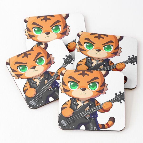 Item preview, Gothic Tiger Rockstar with Black Bass designed and sold by IllumeInk.