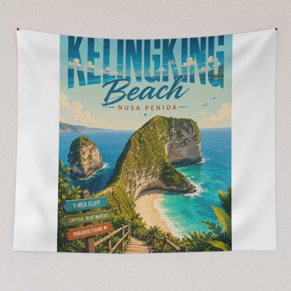 Item preview, Kelingking Beach Nusa Penida Bali T Rex Cliff Coastline designed and sold by StampMyPassport.